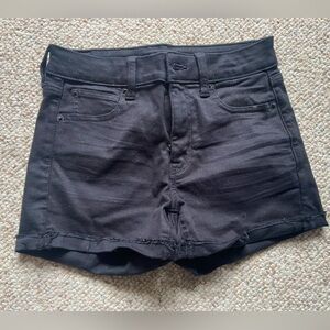 American Eagle Outfitters High Rise Black Denim Shorts Size 2